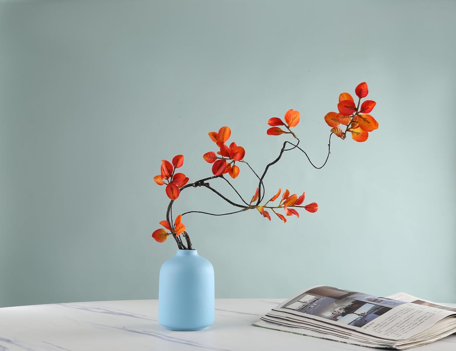 Lego Ceramic Vase, Blue - Minimalist Modern Home Centerpieces